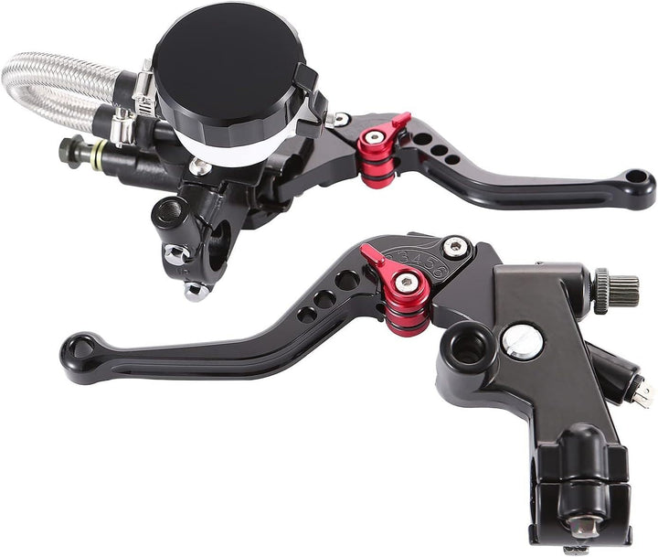 Universal Motorcycle Brake Levers 7/8 22mm Cylinder Clutch Lever Adjustment Front Brake Master Standard Handlebar for Sport Bike/Street Bike/Scooter/Dirt Bike (Black)