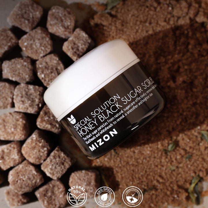 KOREAN COSMETICS, _ Honey Black Sugar Scrub 90g (blackheads, pores, exfoliate, moisturize)[001KR]