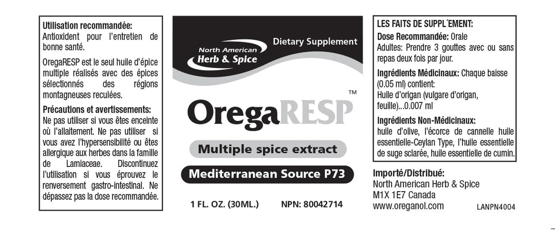 North American Herb and Spice, OregaRESP, Multiple Spic