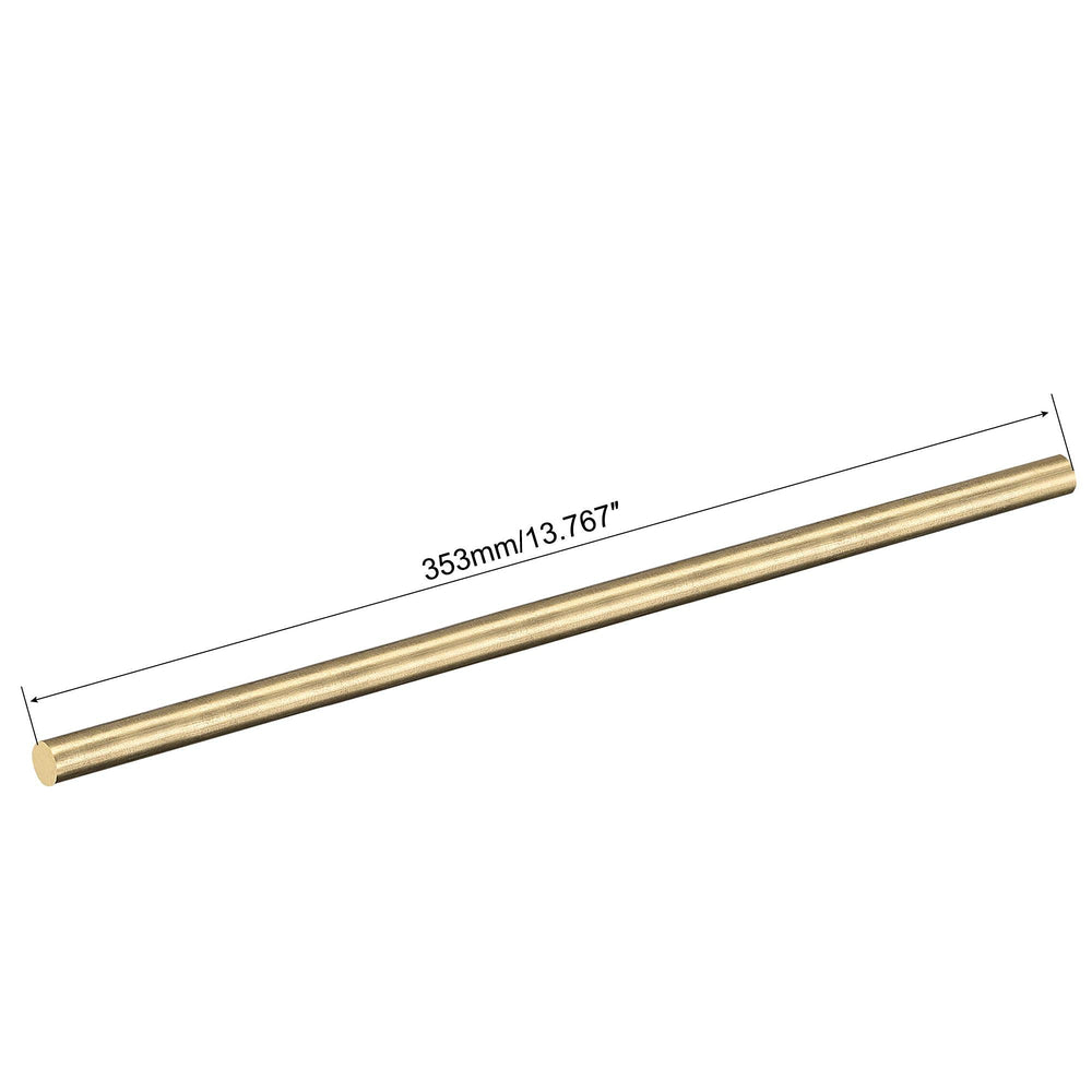 Brass Rod,5mm,1/5 inch Diameter 350mm Length Brass Solid Round Rod Lathe Bar Stock for RC Model Airplane Helicopter DIY Craft 1pcs