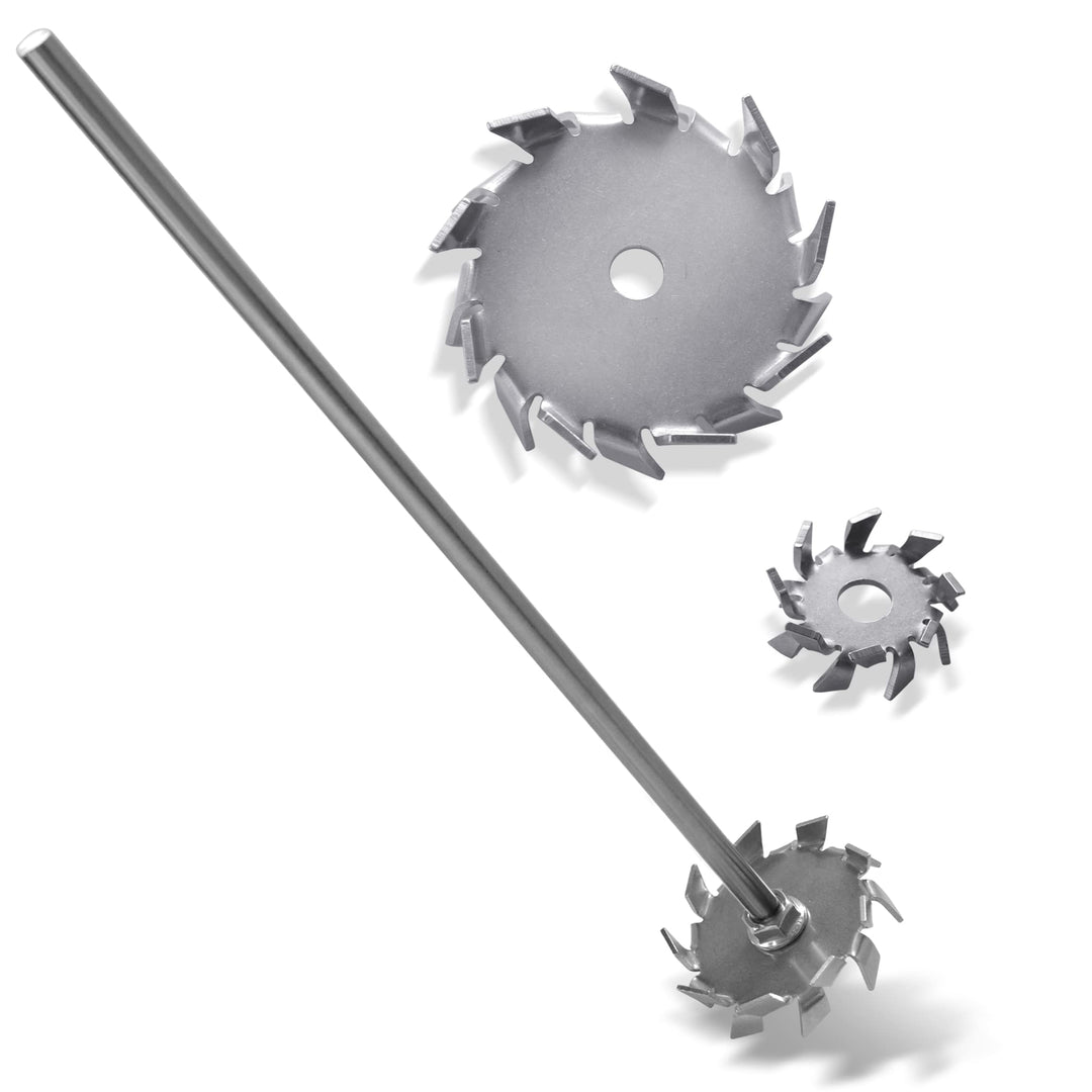 Dispersing Disc Dispersion Impeller - Stainless Steel Dispersing Machine Blade Paddle, 8x300mm Rod with 3cm and 6cm Disc