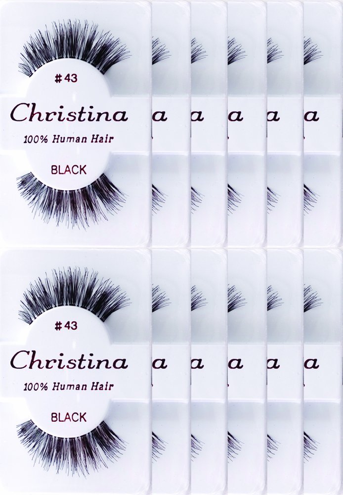 12 Pack False Eye Lashes Style 43