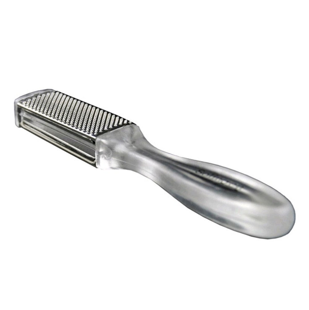 Pedicure Foot File Callus Rasp Scrubber Hard Dead Rough Skin Callus Remover Reducer 2 Sides Clear Handle
