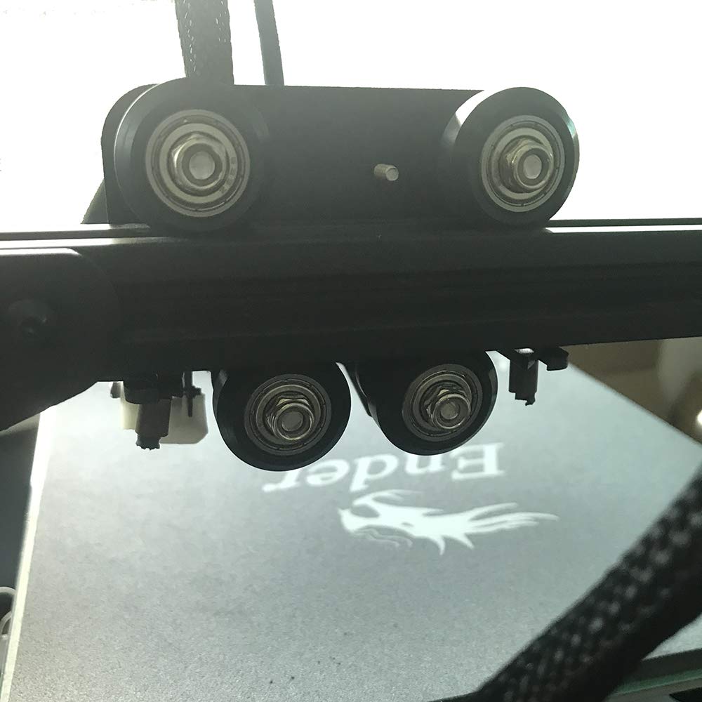 3D Printer Upgrade Extruder Back Support Plate with 4pcs POM Pulley for Ender 3,Ender 3 Pro,CR-10,CR-10S