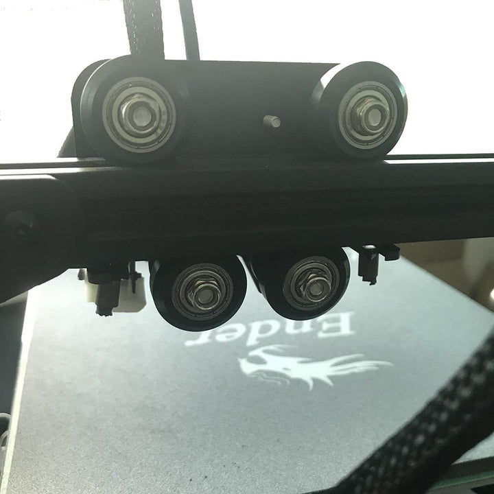 3D Printer Upgrade Extruder Back Support Plate with 4pcs POM Pulley for Ender 3,Ender 3 Pro,CR-10,CR-10S