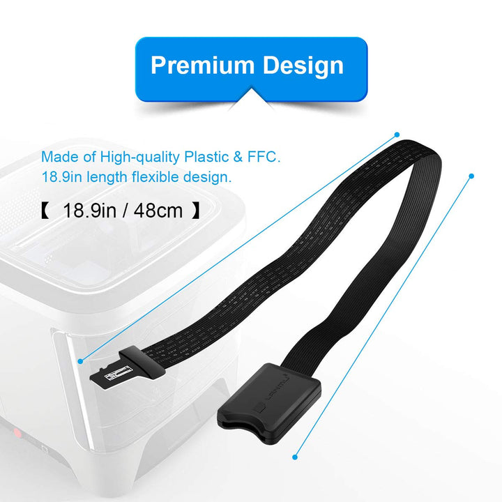 Micro SD to SD Card Extension Cable Adapter Flexible Extender Compatible with Ender 3 Pro/Ender 3/Ender 3 V2/Ender 5 Plus/5 Pro/CR-10S Pro/Anet A8 /Raspberry Pi (18.9in/48cm)