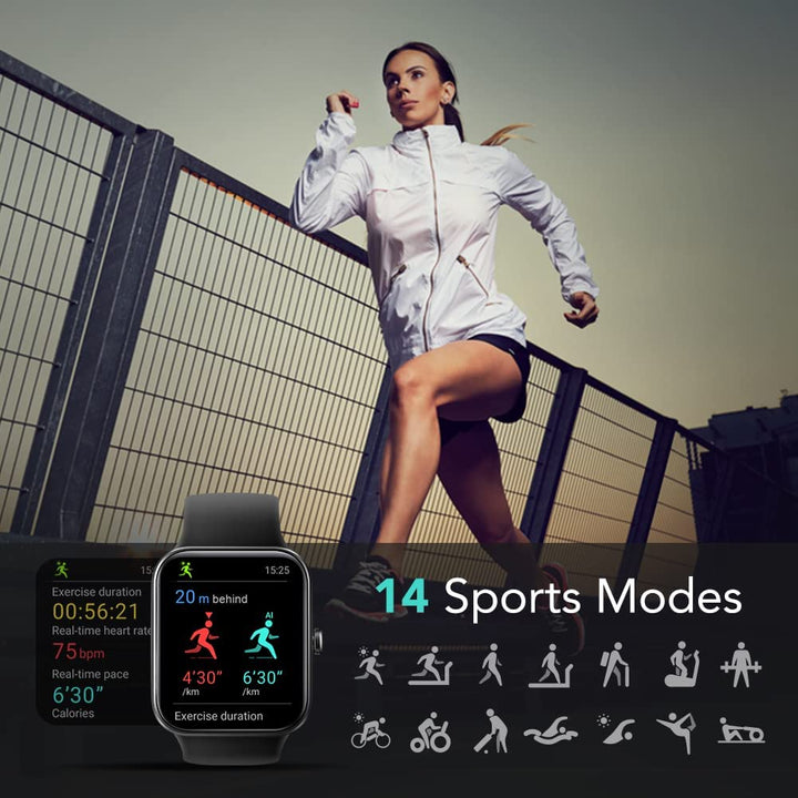 SKG Smart Watch, Fitness Tracker with 5ATM Swimming Wat