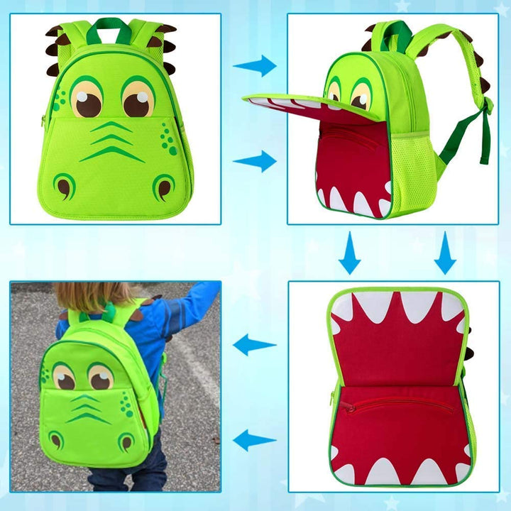 Dinosaur Backpack Boys, 12.5” Toddler Cute Preschool Bookbag Kindergarten School Bag