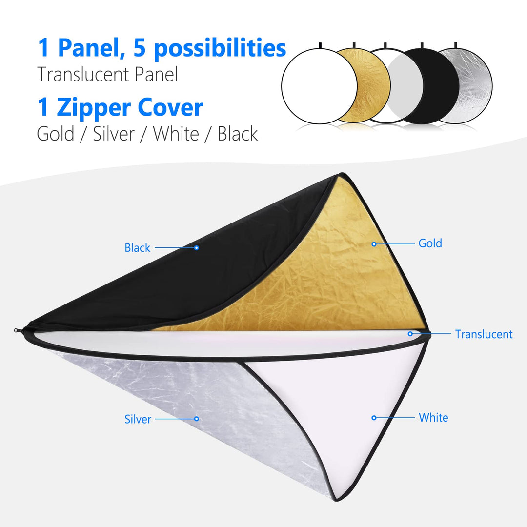 NEEWER 32 Inch/80 Centimeter Light Reflector Light Diff