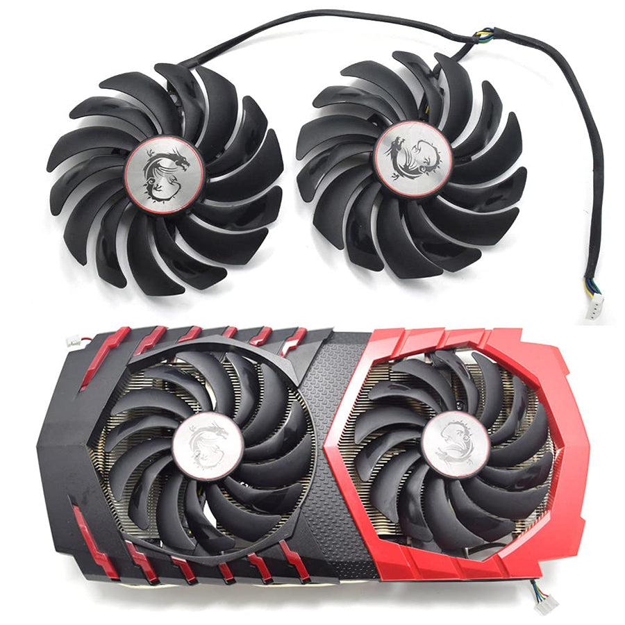 CCVA 2PCS PLD10010B12HH DC12V 0.40A 4PIN for MSI GTX108