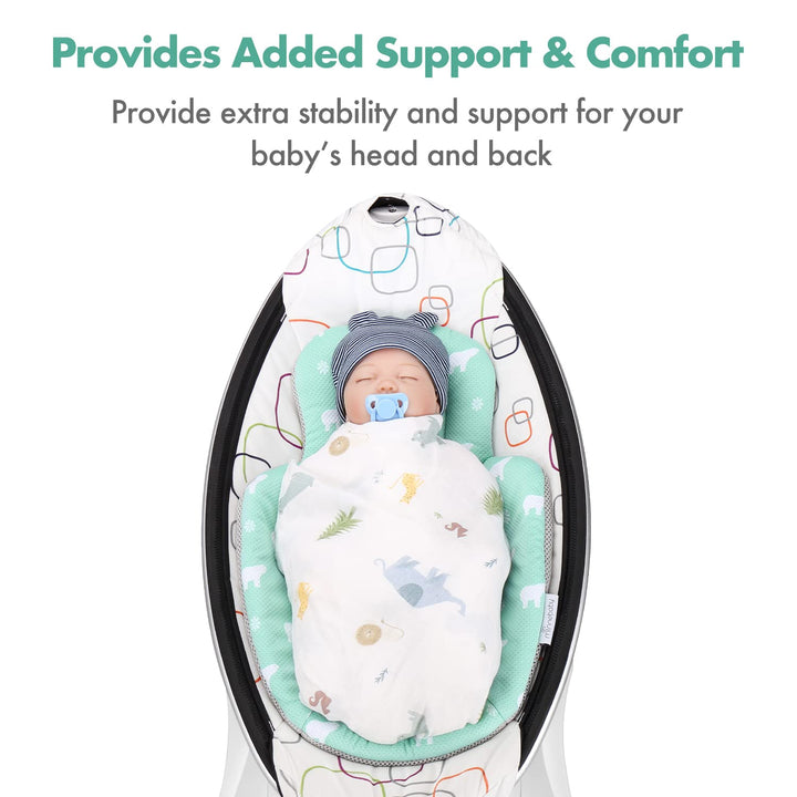 Minne Baby Infant Insert, Cool Mesh Fabric Newborn Insert Compatible with 4Moms MamaRoo and RockaRoo Swing, Soft and Breathable with Head and Body Support