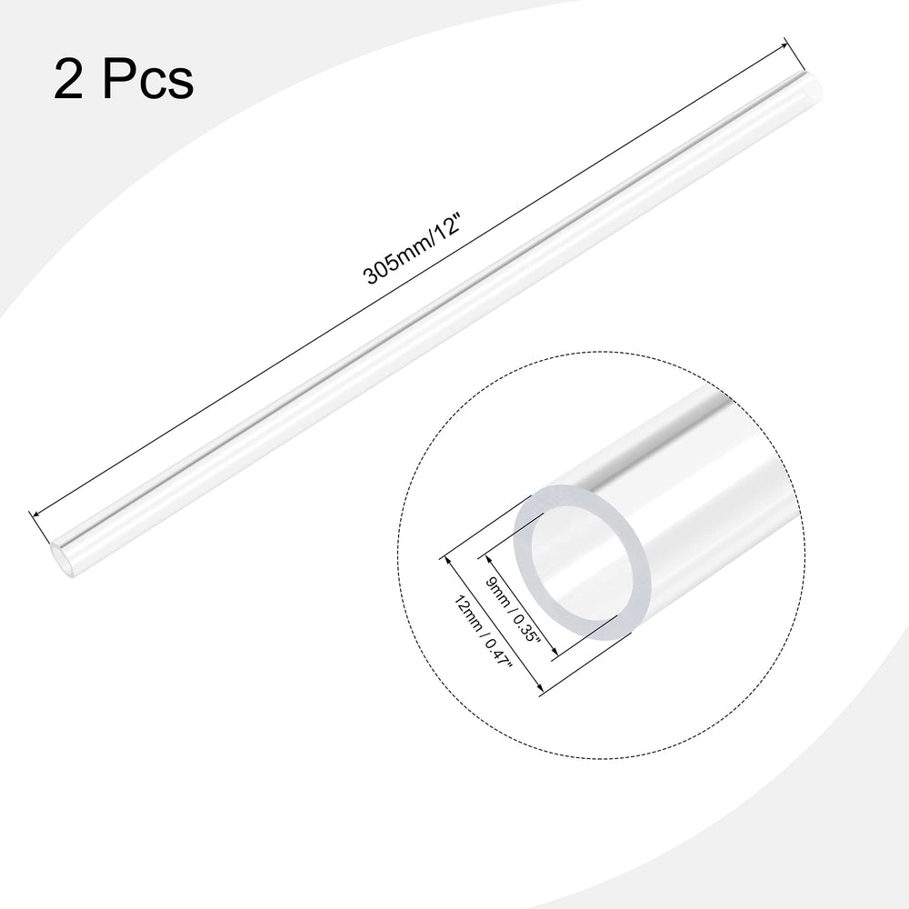 MECCANIXITY Acrylic Pipe Rigid Round Tube Clear 9mm(3/8