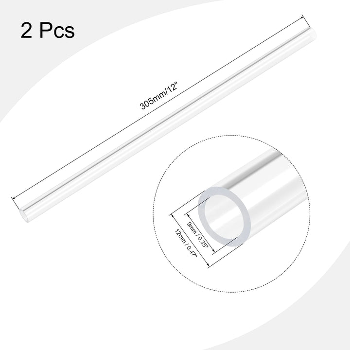 MECCANIXITY Acrylic Pipe Rigid Round Tube Clear 9mm(3/8