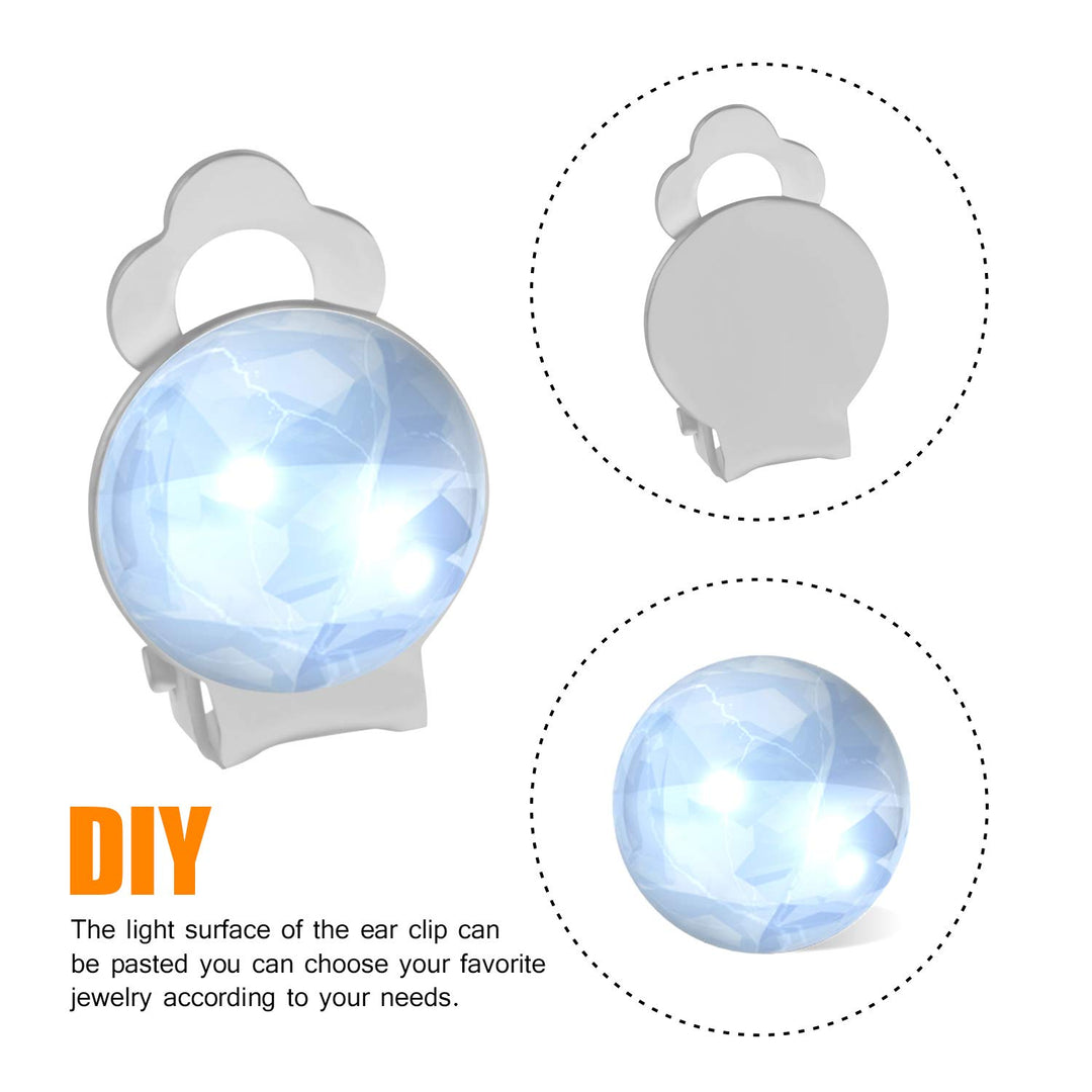 Clip-on Earring Findings, 20pcs (10 Pairs) Round Flat T