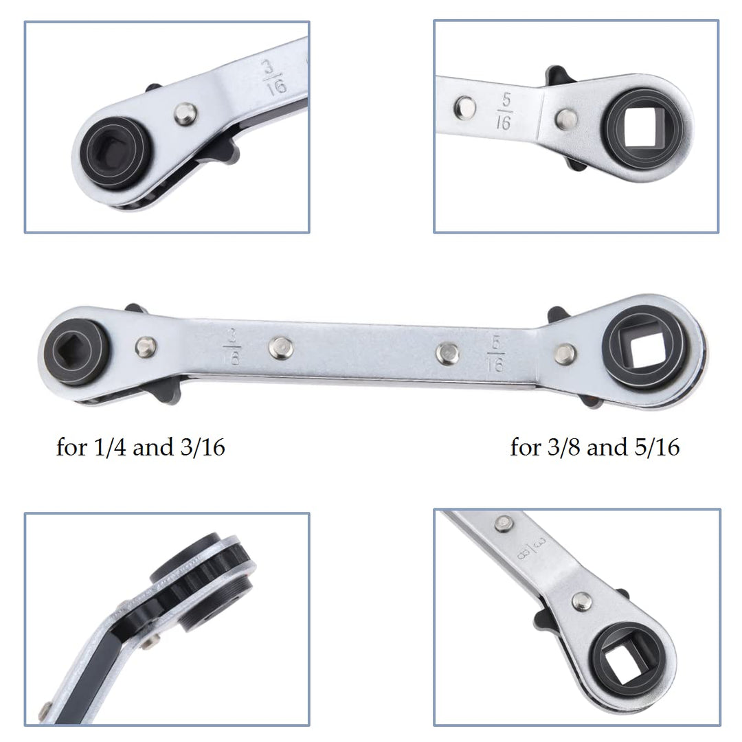 gohantee Refrigeration Ratchet Wrench 4 Different Sizes