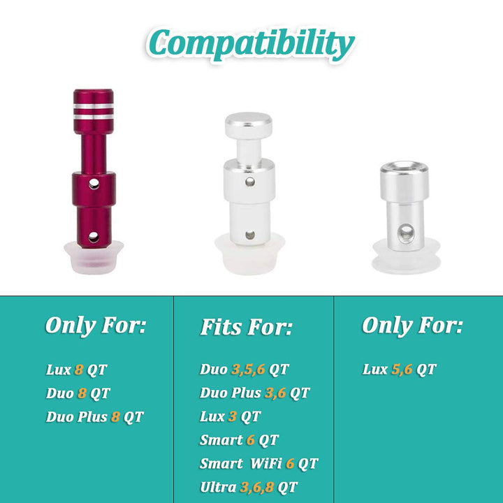 2 Pack Float Valve - Replacement Parts with 6 Sealer Gasket, Silicone Caps for Pressure Cooker Duo/Duo Plus/Lux 8 QT ( 6 Silicone Caps)