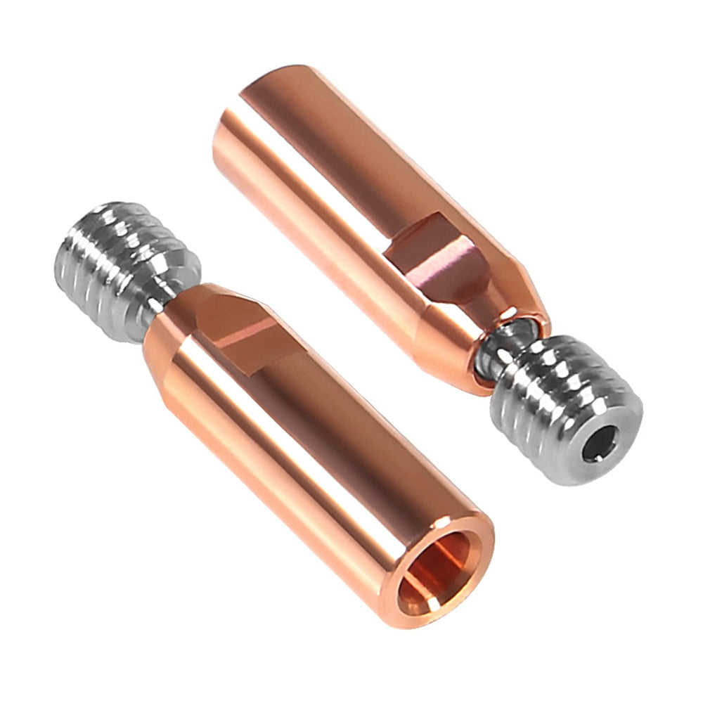 4PCS All Metal Smooth Heatbreak Upgrade Titanium and Copper Bimetal Throat Nozzle for Ender 3 V2 Ender 3 Pro CR10 3D Printer Hotend