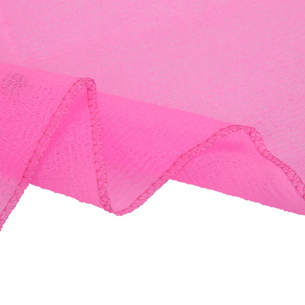 Long Exfoliating Nylon Bath Cloth/Towel, Magic Shower Washcloth for Body, 35 inches(6PCS, 2Blue&2Yellow&2Pink)