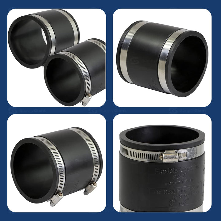 Supply Giant 6I48 Flexible PVC Coupling with Stainless 