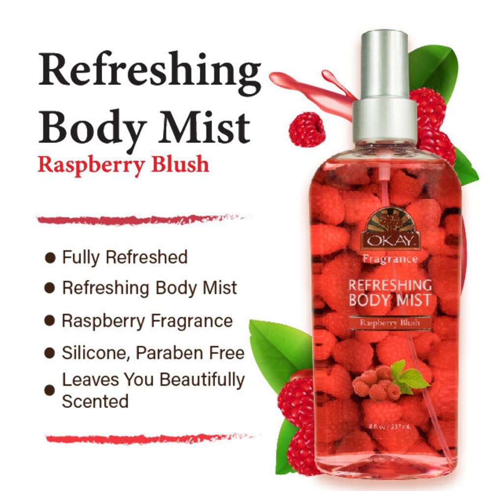 Refreshing Body Mist, 8 oz, Raspberry Blush