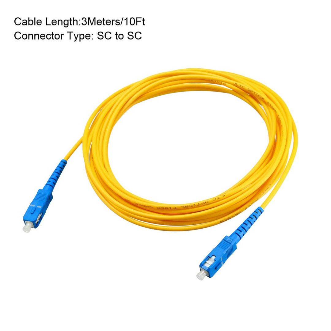 uxcell Fiber Cable,3 Meters 10Ft SC to SC 9/125 Single-