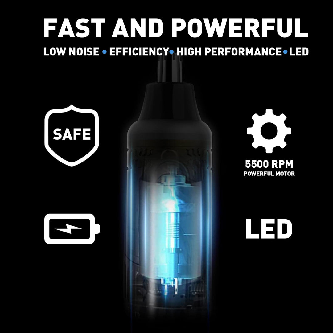 Unisex Nose Hair Trimmer, Rechargeable, LCD Display, Precision Trim, For Men and Women