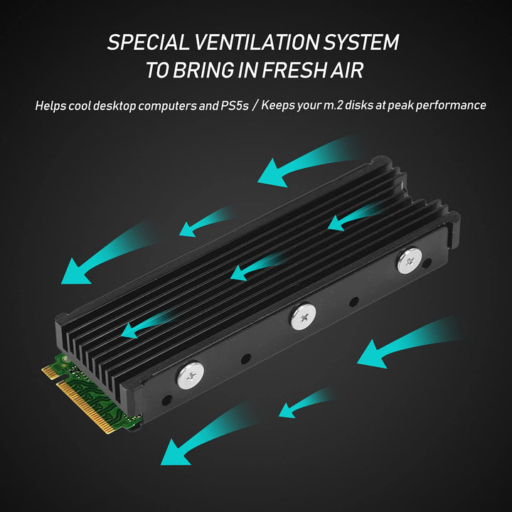 M.2 PS5 SSD NVMe Heatsink for Samsung 990 980 Pro 970 E