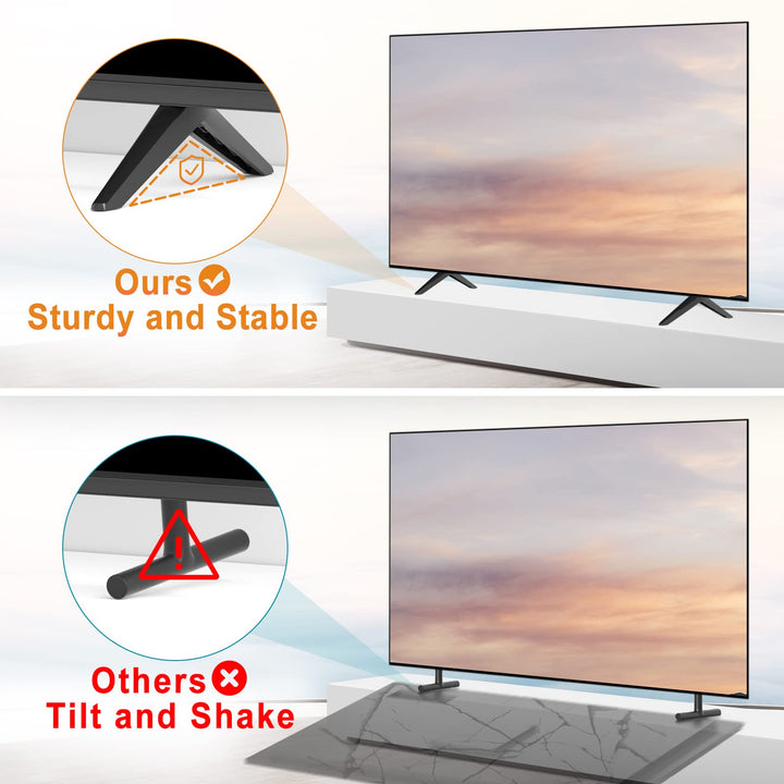 TV Stand Legs for Vizio 65 inch TV, TV Stand Base Compa