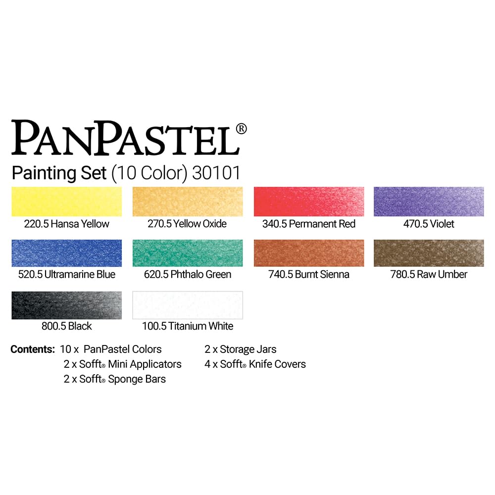 Painting Set by PanPastel, 10 Color, Includes Sofft Too