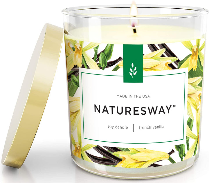 ™ Naturesway™ Nag Champa Odor Eliminating Scented Candle for Home - Non-Toxic, Long Lasting, All Natural Soy Wax Candle - 12.5 Ounce Jar with Lid - Handmade in The USA