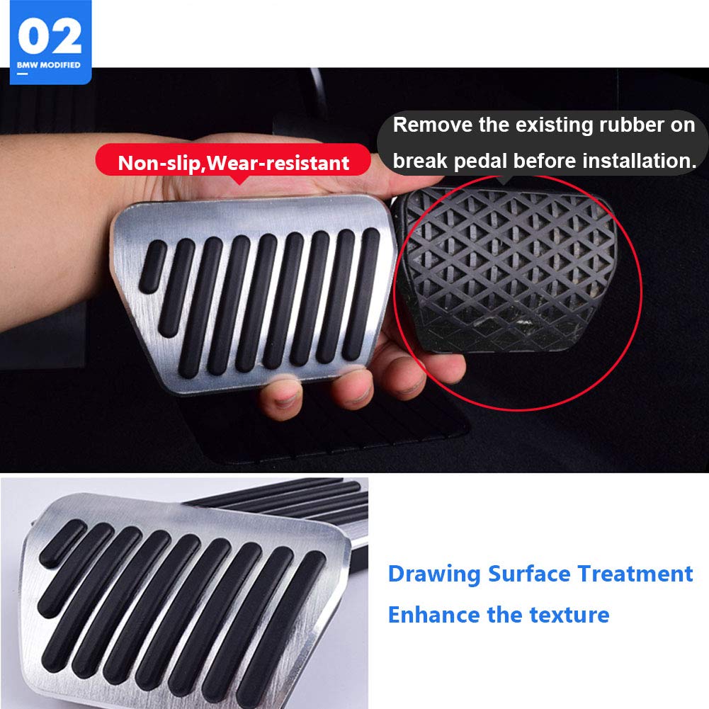 Jaronx Compatible with BMW Pedal Covers, No Drill Pedal
