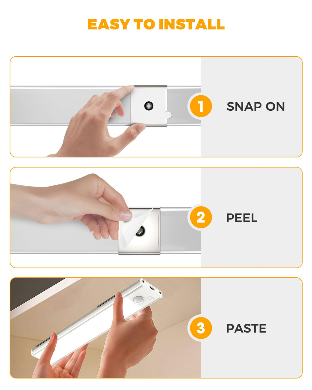 ASOKO Under Cabinet Lights Motion Sensor Light Indoor U
