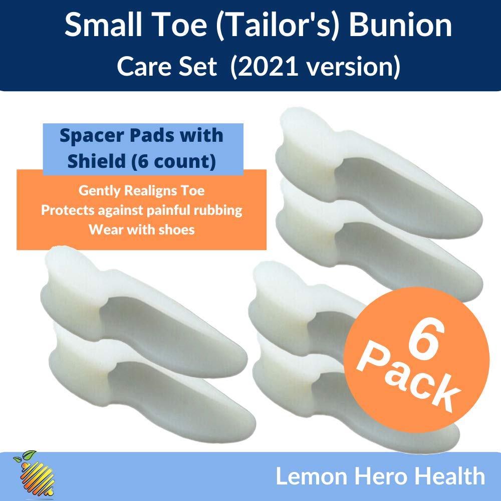 Bunionette Corrector Pads - 6-Pack of Small Pinky Toe T