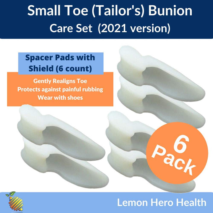 Bunionette Corrector Pads - 6-Pack of Small Pinky Toe T