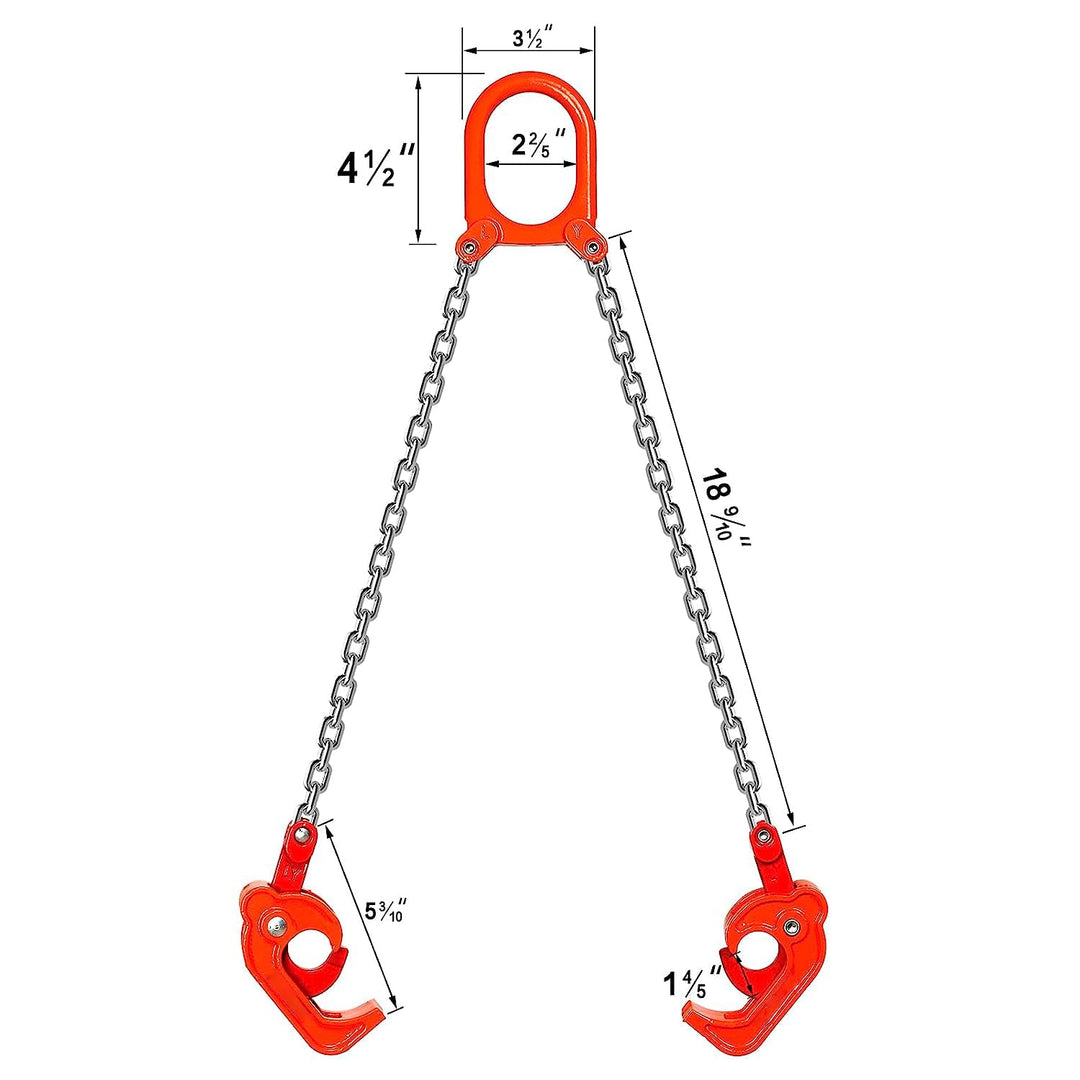 Chain Drum Lifter, 2200 Lbs 1Ton Capacity Galvanized G8