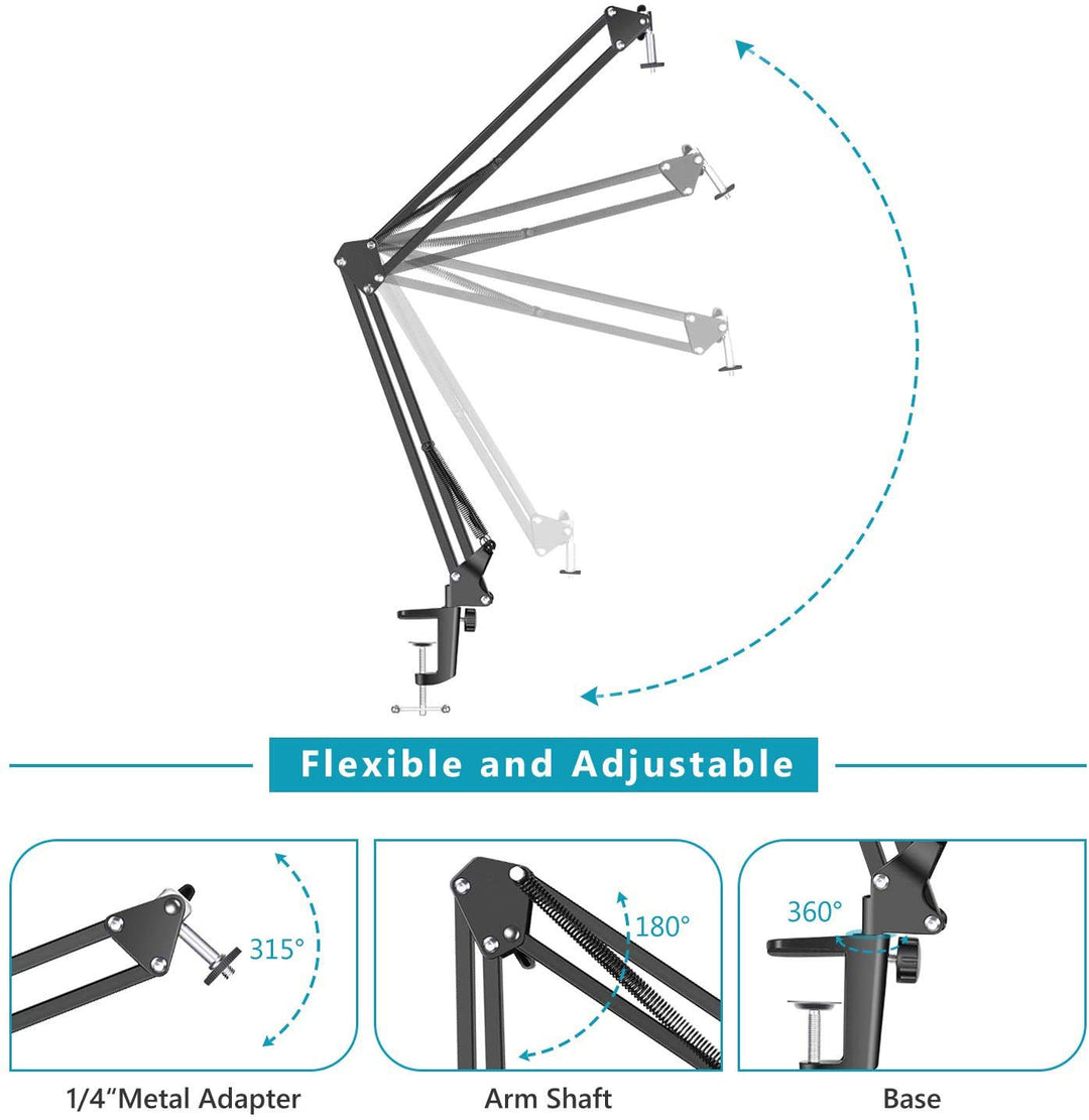 Anivia Webcam Stand, Webcam Clamp Mount Suspension Scissor Tripod Stand Holder Camera arm for Webcam