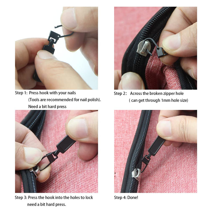 Zipper Pull Replacement Zipper Pull Tabs and Zipper Cords Detachable Zipper Repair Kits for Clothing Bags Jackets Purses Fit for Smaller Holes D 1.0 mm (4PCS Bronze)