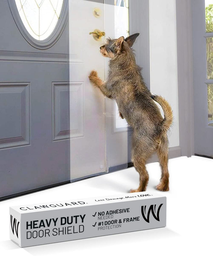 Heavy Duty - Ultimate Door Scratch Shield, Frame &amp; Wall Protection Barrier for Dog and Cat Clawing, Scratching and Damaging Doors, 20in x 44in