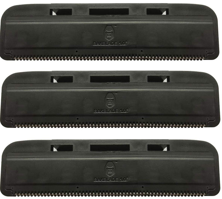 1.0 Back Hair and Body Shaver Refill Replacement Cartridges Bundle. 4 Inch Extra-Wide Wet or Dry Disposable Razor Blades (3 Razors Included)