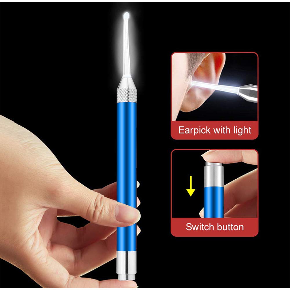 2 Pcs Ear Wax Removal Tool with Light - Ear Pick Cleane