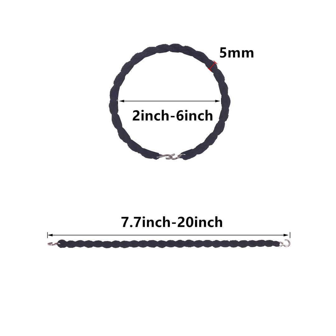 12 Pieces Elastic Boot Bands Military Boot Leg Straps Blousing Garters with Metal Hooks for USMC Air Force Navy Army, Black,6 Pairs