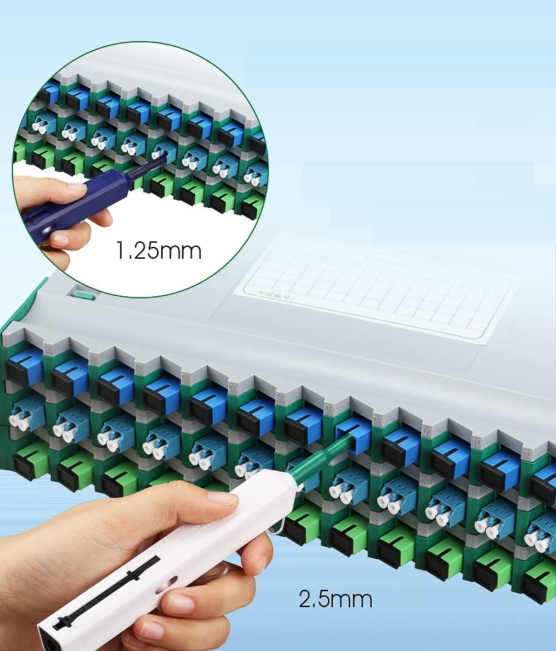 Enajucy 2pcs Fiber Optic Cleaner - for 1.25mmLC/MU 2.5m