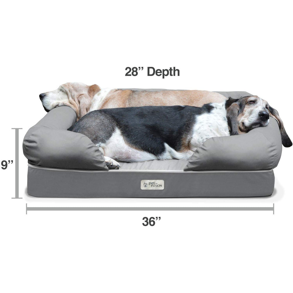 Ultimate Dog Bed, Orthopedic Memory Foam, Multiple Sizes and Colors, Medium Firmness Pillow, Waterproof Liner, YKK Zippers, Breathable 35% Cotton Cover