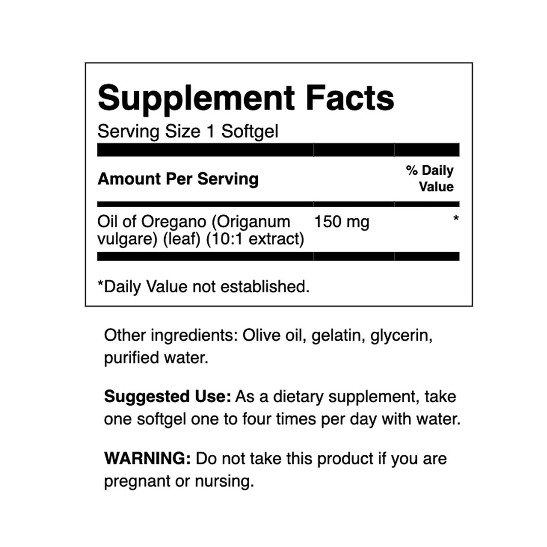 Swanson Premium Oregano Oil 150mg 120 Soft Gels