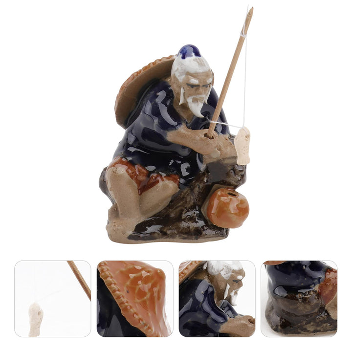 Cabilock Mini Fisherman Figurines Ceramics Chinese Mudm