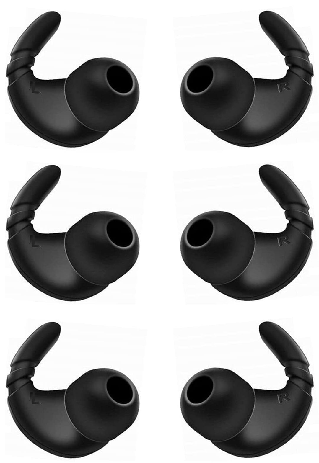 Anti Slip Earhook Tips Compatible with Beats Studio Buds, 3 Pairs Anti-Slip Anti Lost Earbuds Hook Tips Sport Ear Tips, Compatible with Beats Studio Buds, Ear Hook Black