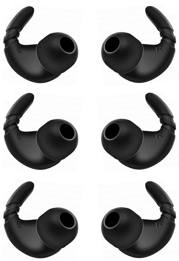 Anti Slip Earhook Tips Compatible with Beats Studio Buds, 3 Pairs Anti-Slip Anti Lost Earbuds Hook Tips Sport Ear Tips, Compatible with Beats Studio Buds, Ear Hook Black