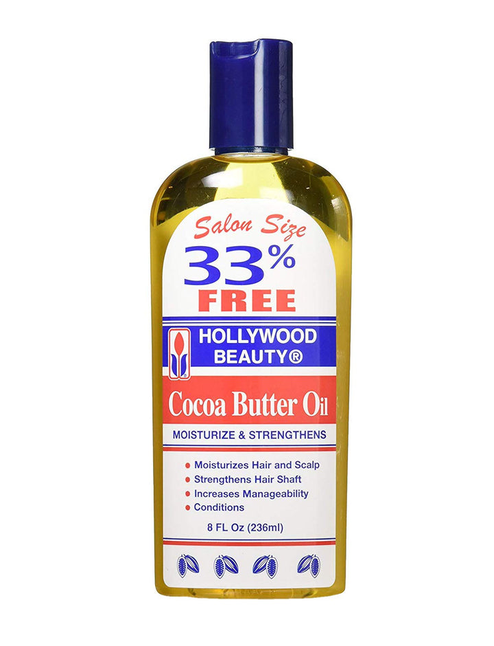 Hollywood Beauty Cocoa Butter Oil, 8 Ounce
