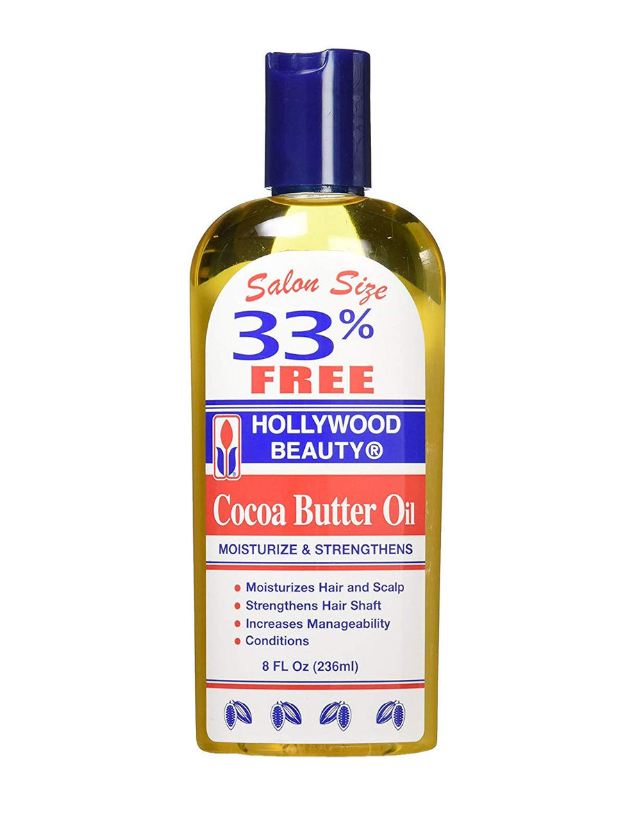 Hollywood Beauty Cocoa Butter Oil, 8 Ounce