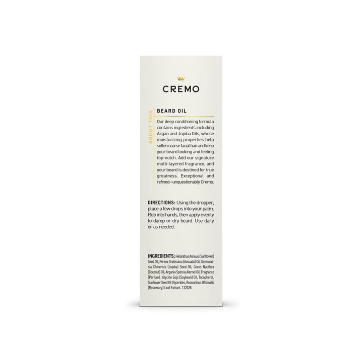 Cremo Beard Oil, Revitalizing Cedar Forest, 1 fl oz - Restore Natural Moisture and Soften Your Beard To Help Relieve Beard Itch